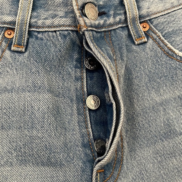 LEVI 501 high rise jean shorts with cut out detailing and button fly - Picture 10 of 13